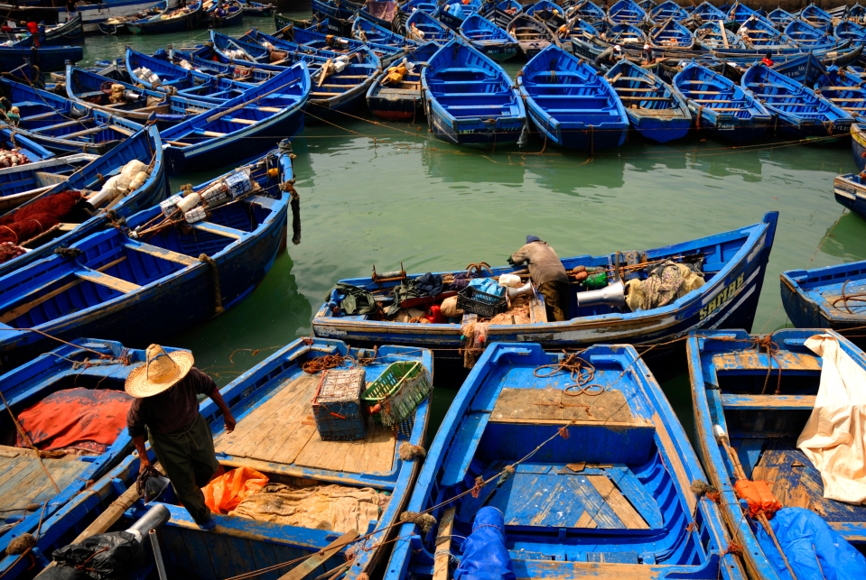 Fishing boats in Essaouira, Morocco -  Image by Kristian Bertel