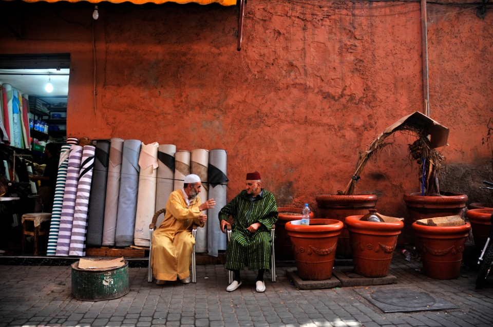 Men in Marrakech, Morocco - Image by Kristian Bertel