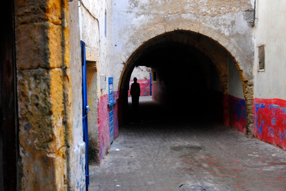 Man in corridor, Morocco - Image by Kristian Bertel