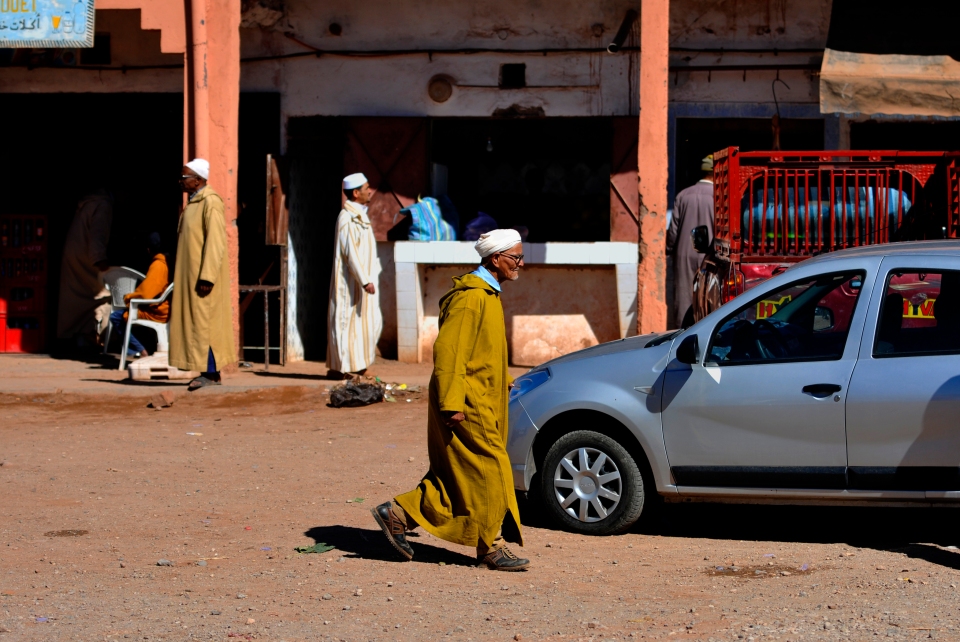 Man walking in Telouet, Morocco - Image by Kristian Bertel