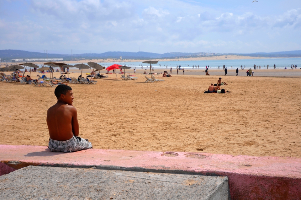Boy at the beach, Morocco - Image by Kristian Bertel